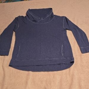 Jezebel Blue Cowl Neck Blouse